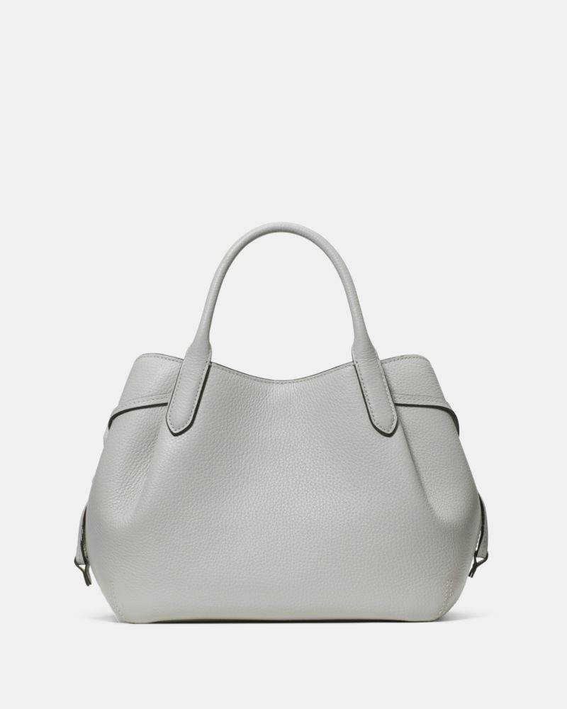 Kate Spade,Dumpling Small Satchel Bag,Lining Leather,Satchel,Metal,Pleats,Logo,Lined,Casual,