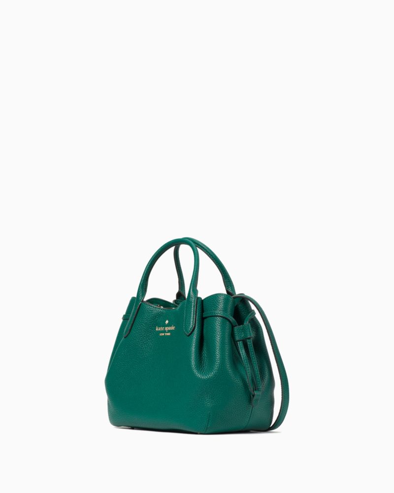 Kate Spade,Dumpling Small Satchel Bag,Lining Leather,Satchel,Logo,Pleats,Metal,Lined,Casual,