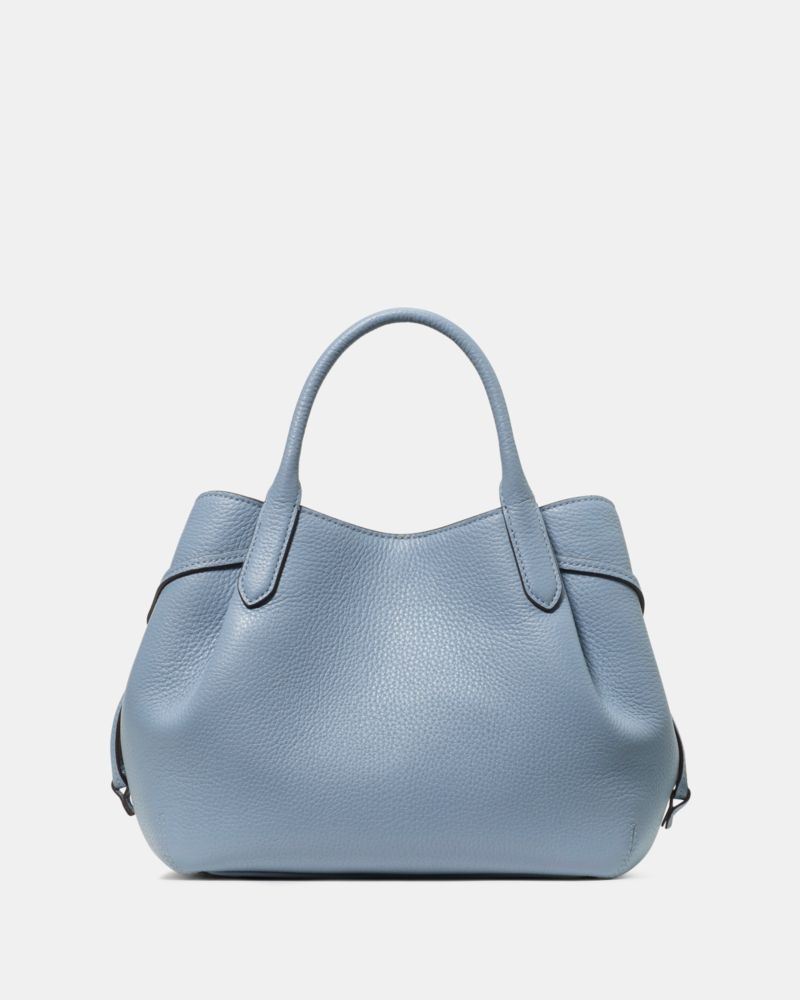 Kate Spade,Dumpling Small Satchel Bag,Leather,Tote,Logo,Lined,Casual,Blue