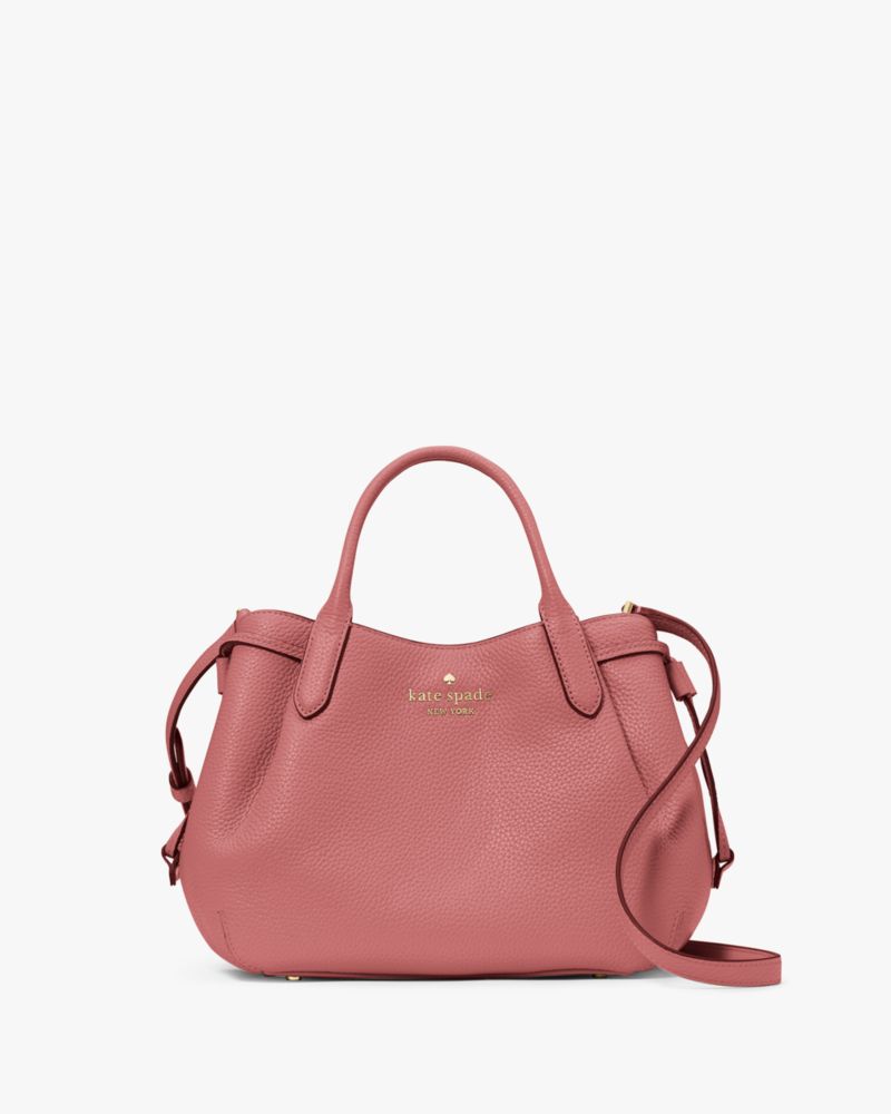 Kate Spade,Dumpling Small Satchel Bag,Lining Leather,Satchel,Logo,Metal,Pleats,Lined,Casual,