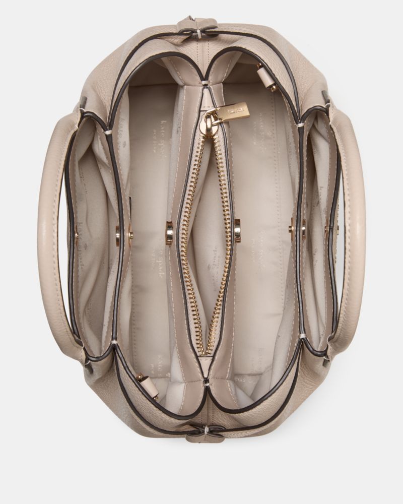 Kate Spade,Dumpling Small Satchel Bag,Lining Leather,Satchel,Metal,Pleats,Logo,Lined,Casual,