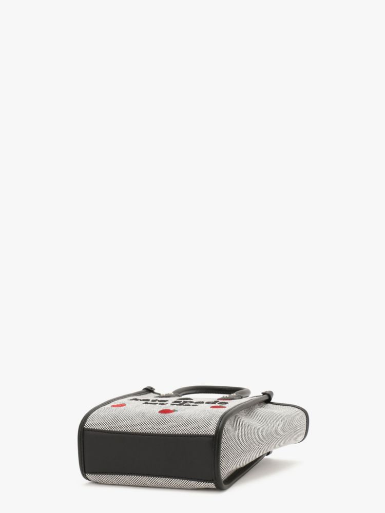 Kate Spade,Ella Orchard Toss Embroidered Canvas Mini Tote,