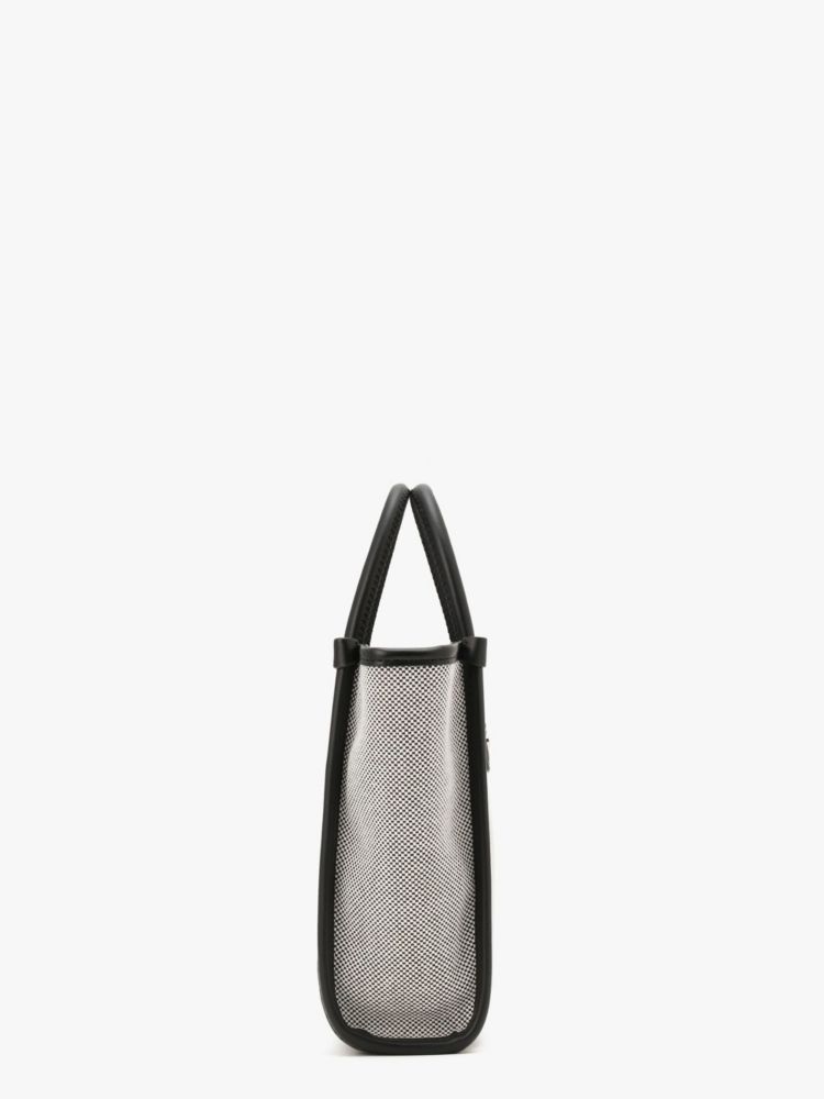 Kate Spade,Ella Orchard Toss Embroidered Canvas Mini Tote,