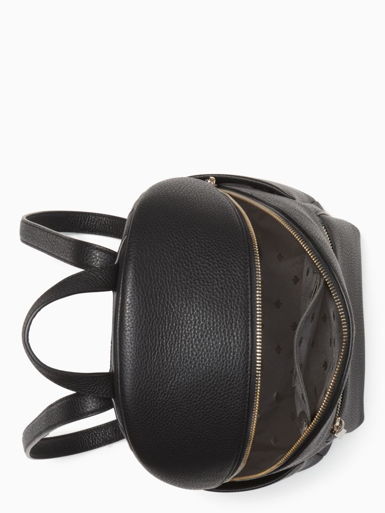 Kate Spade New York Leila Dome Backpack Pebbled Leather Medium (Black)