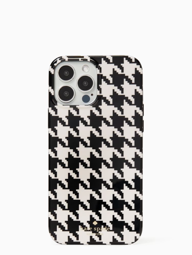 Kate Spade,ハウンドトゥース プリント 13 pro max ケース,テック,ブラックマルチ