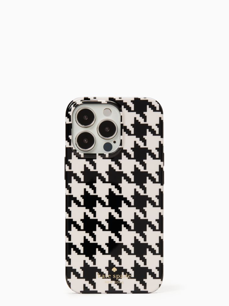 Houndstooth Printed Resin I Phone 13 Pro Case Kate Spade Outlet