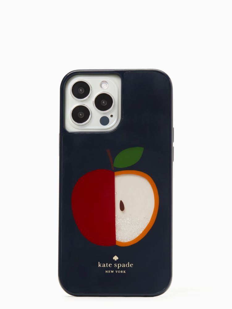 Kate Spade,apple print iPhone 13 pro max case,Blue Multi