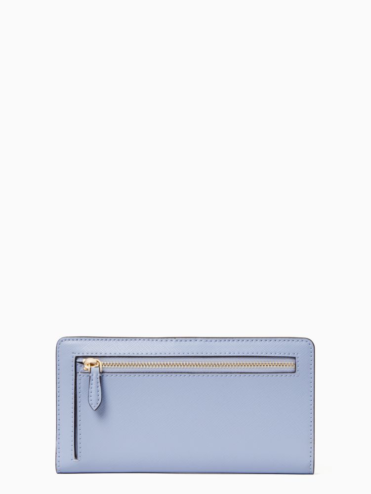 Kate Spade,jana large slim bifold wallet,Candied Flower Blue