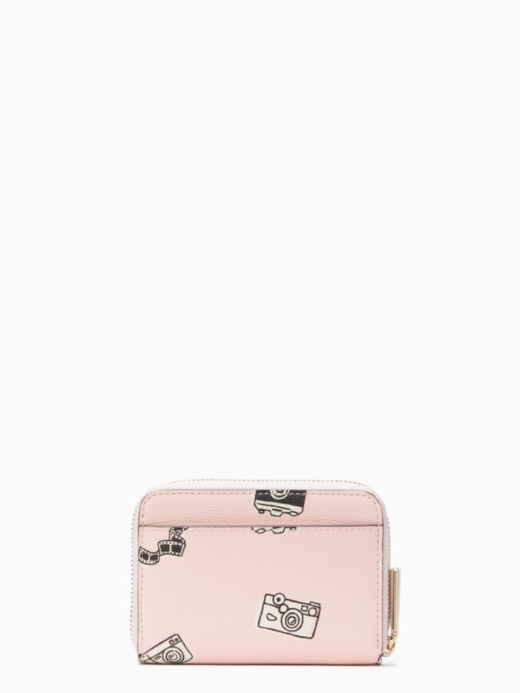 Kate Spade,oh snap camera small zip card holder,Chalk Pink Multi