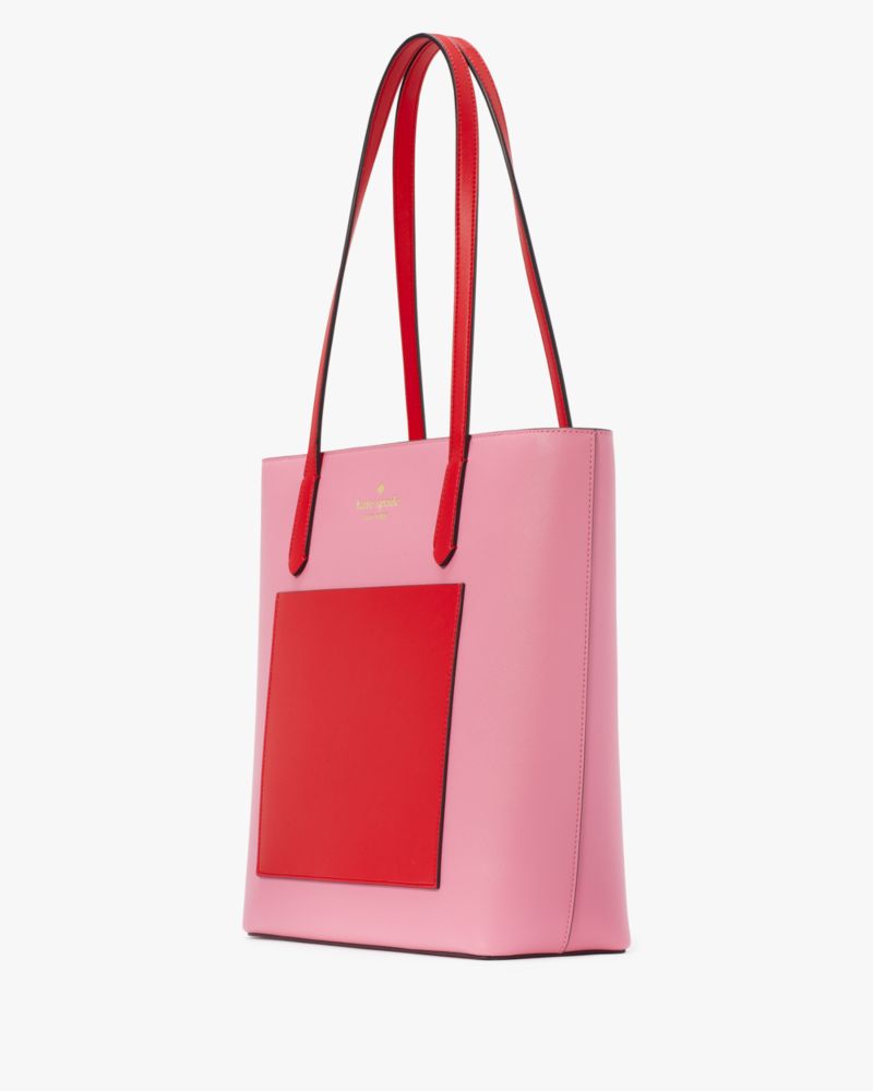 Kate Spade,Daily Tote,Leather,Tote,PVC,Color Block,Logo,Word Embellishment,Casual,