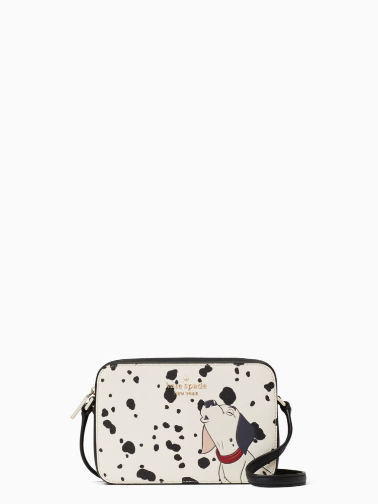 Kate Spade,disney x kate spade new york mini dalmatians camera bag,Parchment Multi