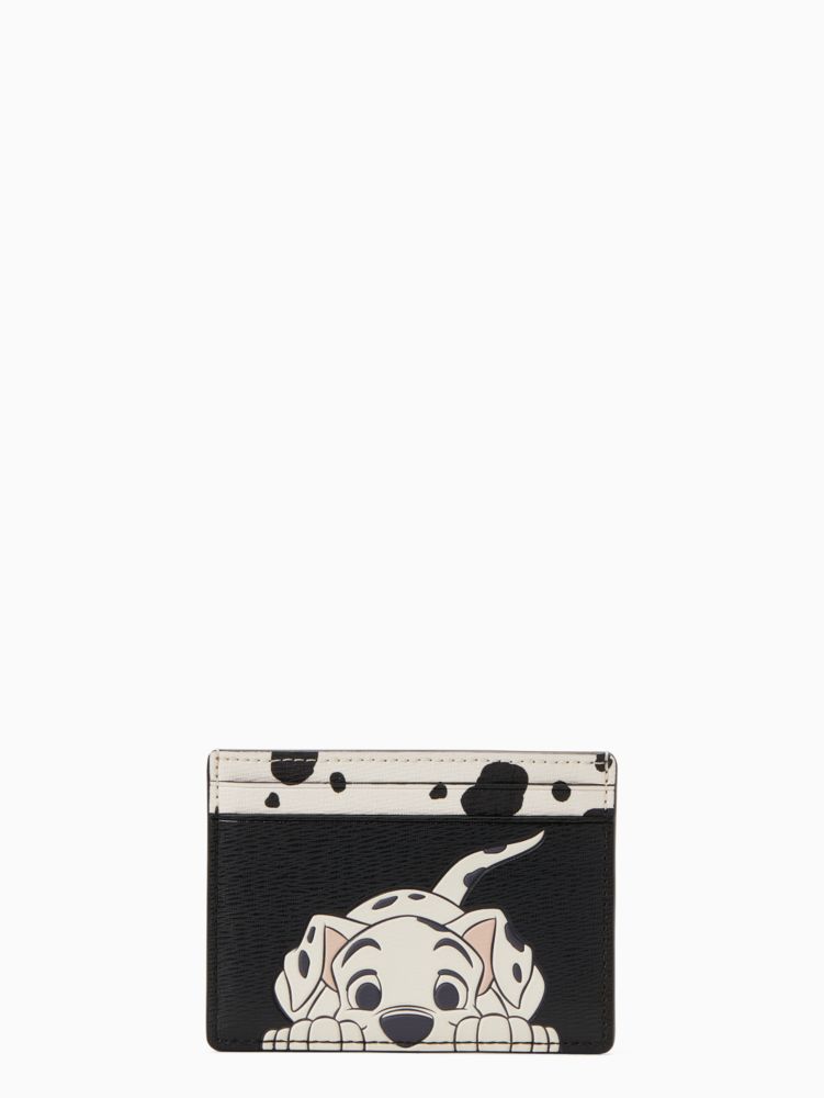 Kate Spade,disney x kate spade new york small slim dalmatians dog card holder,Black Multi