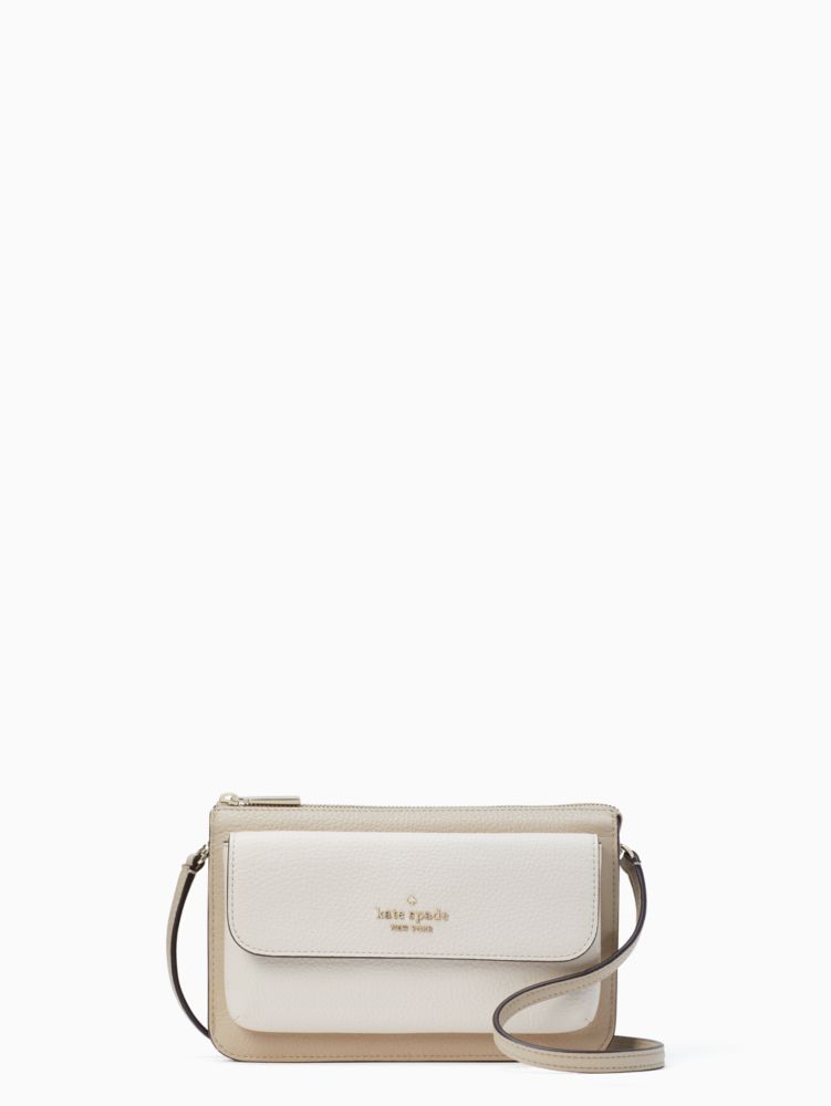 Kate Spade,Leila Small Crossbody,Leather,Crossbody,Color Block,Logo,Metal,Casual,Multi Color