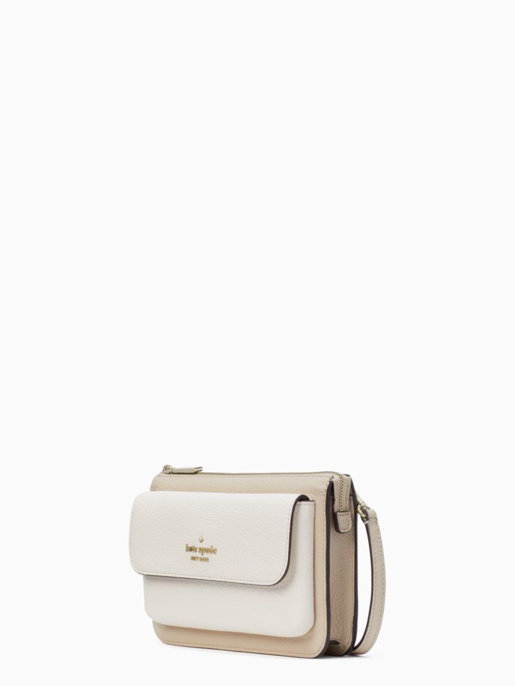 Kate Spade,Leila Small Crossbody,Leather,Crossbody,Color Block,Logo,Metal,Casual,Multi Color