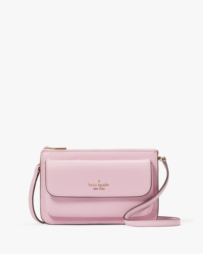 Kate Spade,Leila Small Crossbody,Leather,Crossbody,Metal,Logo,Lined,Casual,