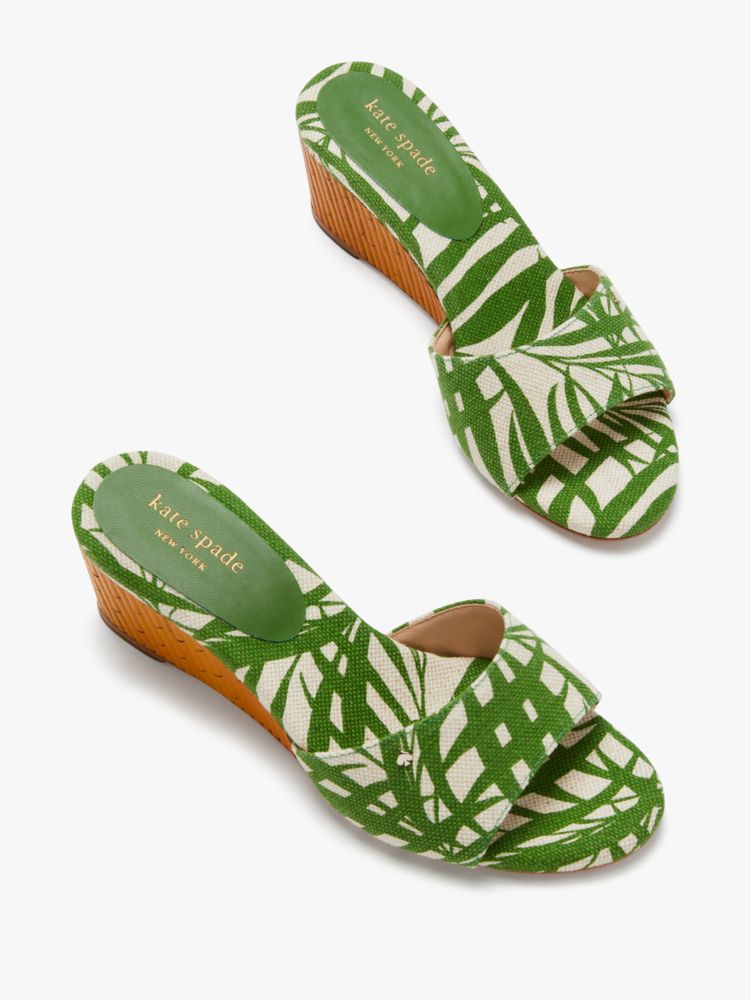 Kate Spade,Meena Slide Sandals,sandals,Palm Fronds