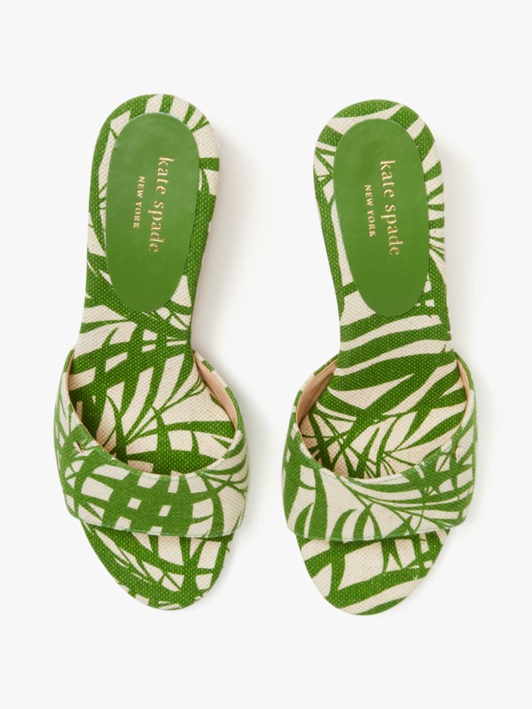 Kate Spade,Meena Slide Sandals,sandals,Palm Fronds