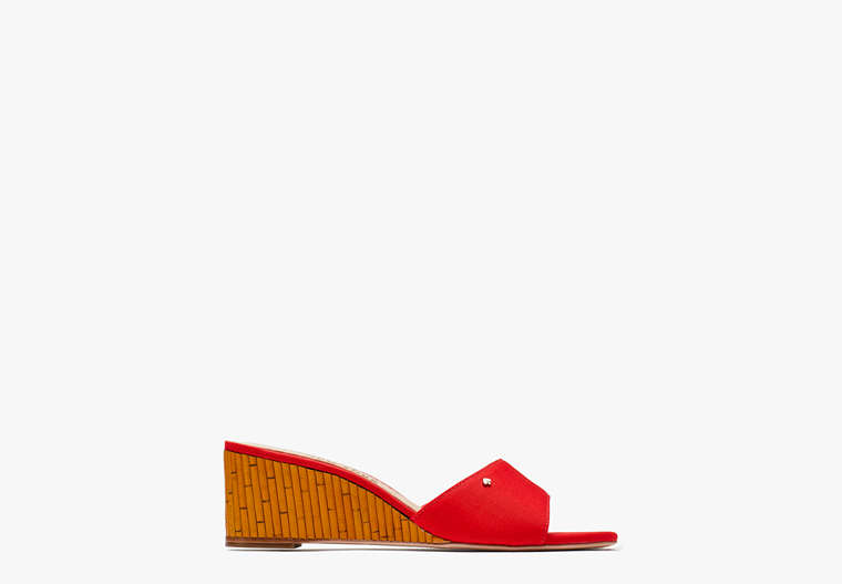 Kate Spade,Meena Slide Sandals,sandals,Bright Red image number 0