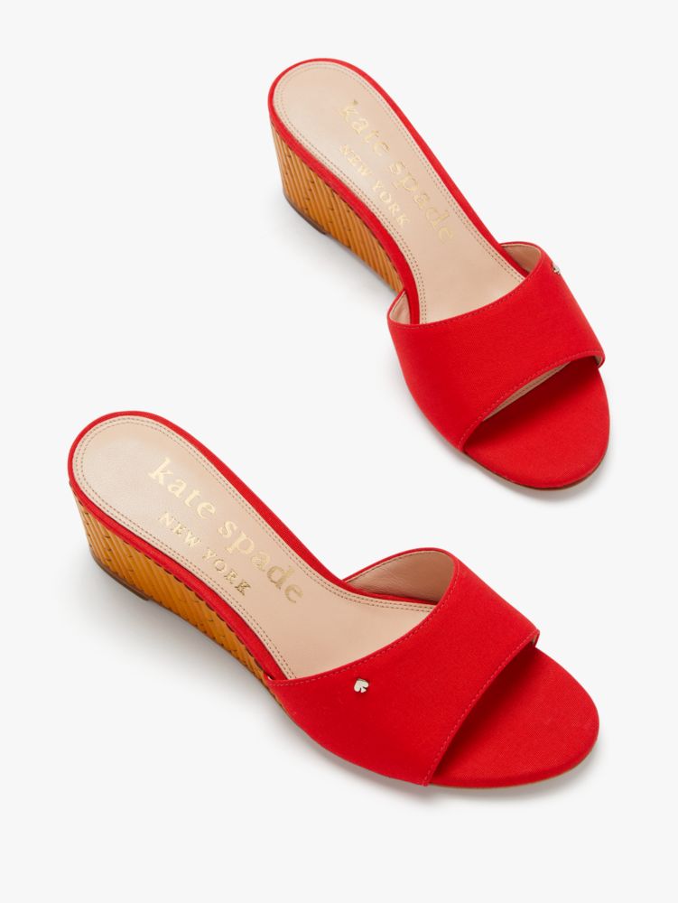 Kate Spade,Meena Slide Sandals,sandals,Bright Red