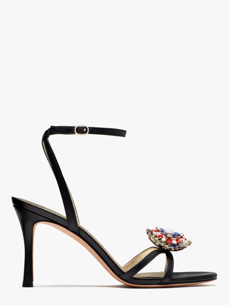 Kate Spade,Jada Firework Sandals,Leather,Sandals,Embellished,Rhinestones,Cocktail,Black