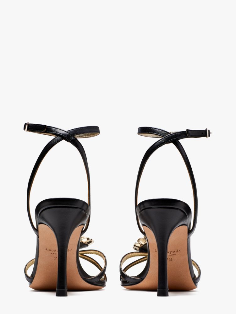 Kate Spade,Jada Firework Sandals,Leather,Sandals,Embellished,Rhinestones,Cocktail,Black