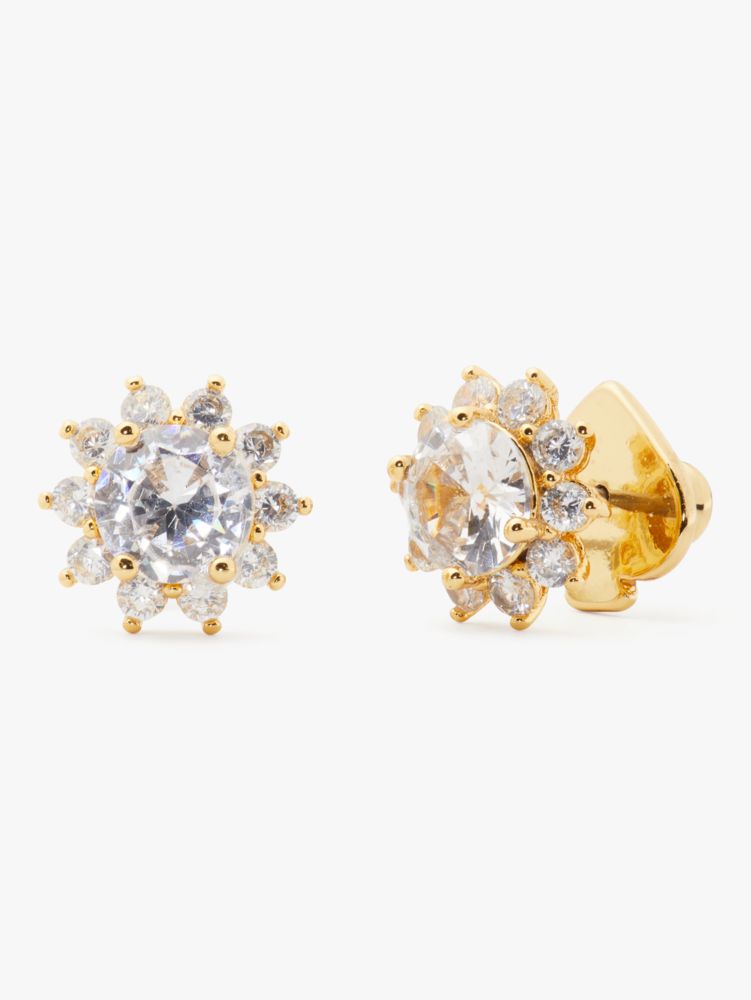 Kate Spade,Sunny Stone Halo Studs,earrings,Clear