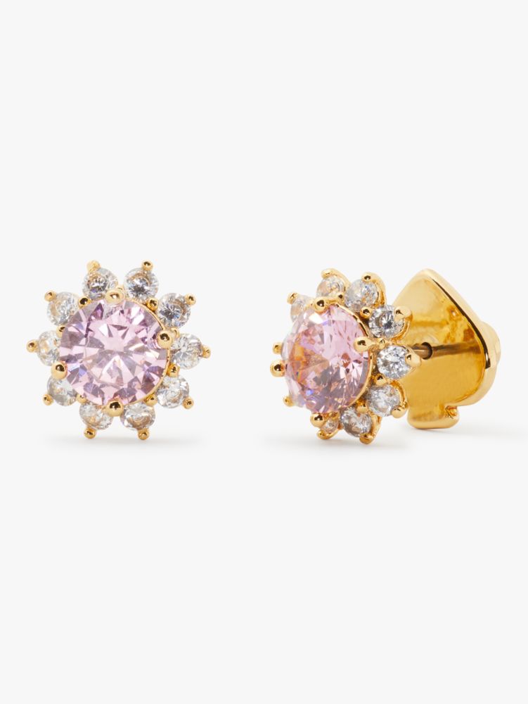 Kate Spade,Sunny Stone Halo Studs,earrings,Light Rose