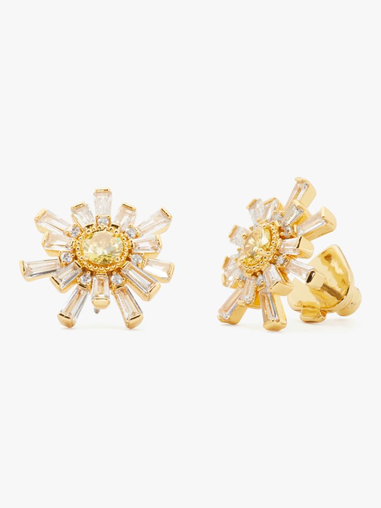 Kate Spade New York Sunny Stone Halo Clear Stud Earrings