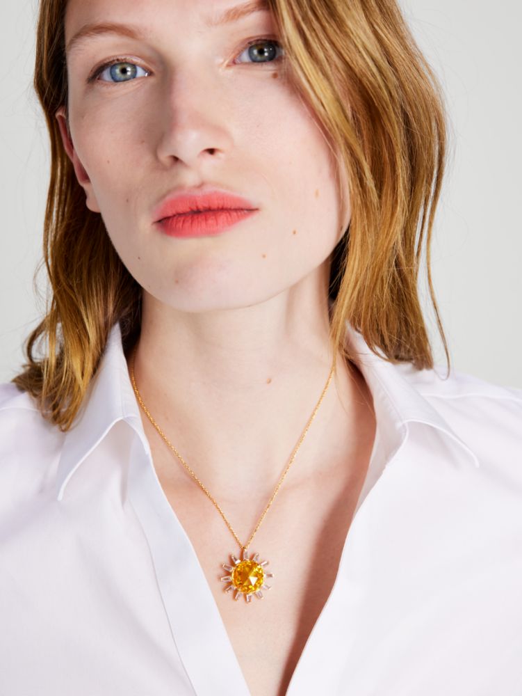 Kate Spade,サニー ステートメント ペンダント,ジュエリー,イエローマルチ