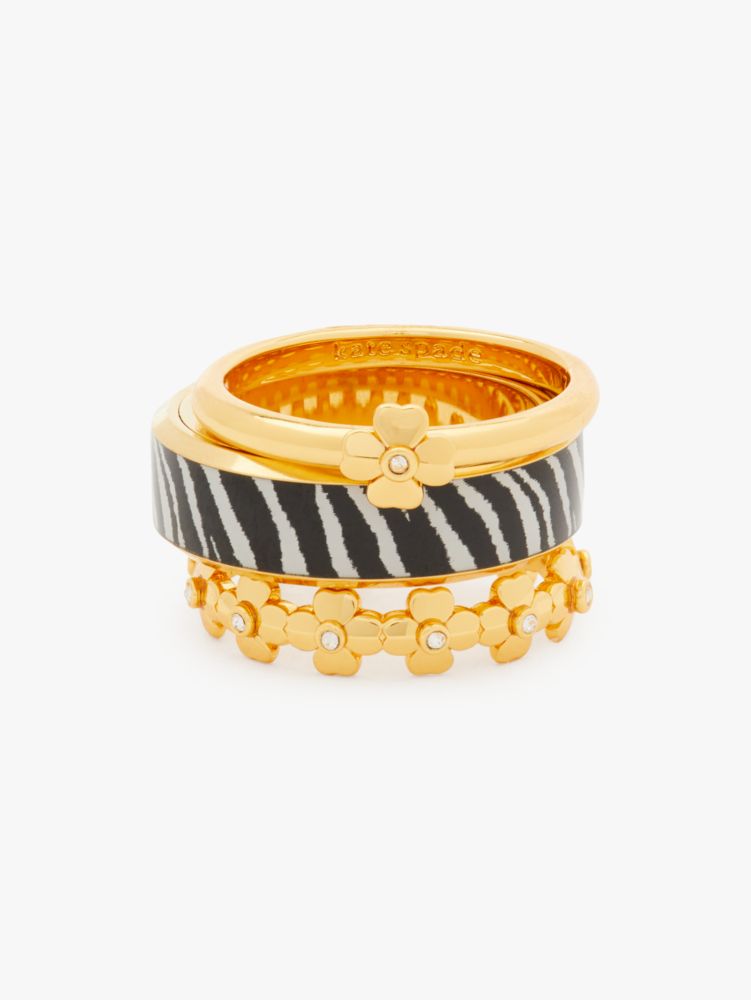 Heritage Spade Flower Stacked Ring Set