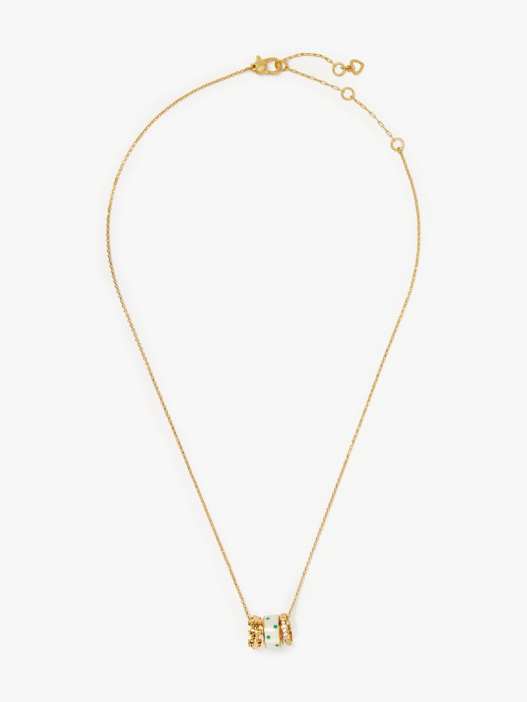 Kate Spade,Heritage Spade Flower Stacked Mini Pendant,necklaces,