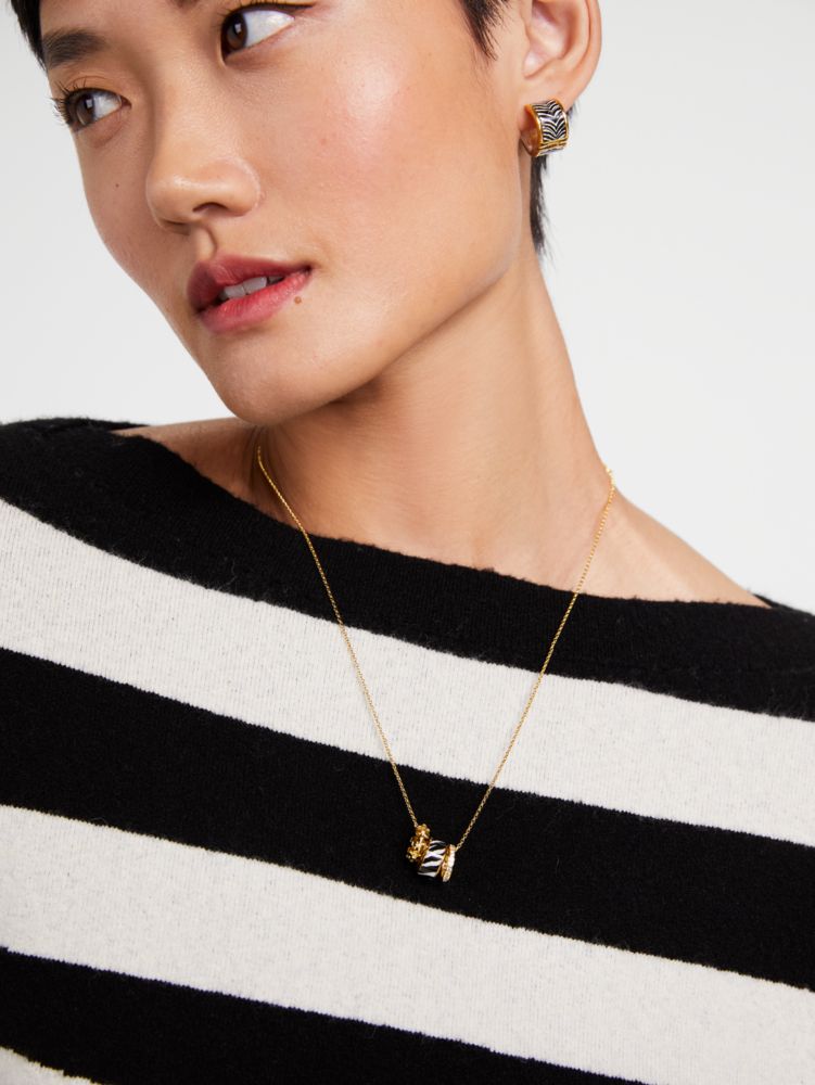 Heritage Spade Flower Stacked Mini Pendant | Kate Spade New York