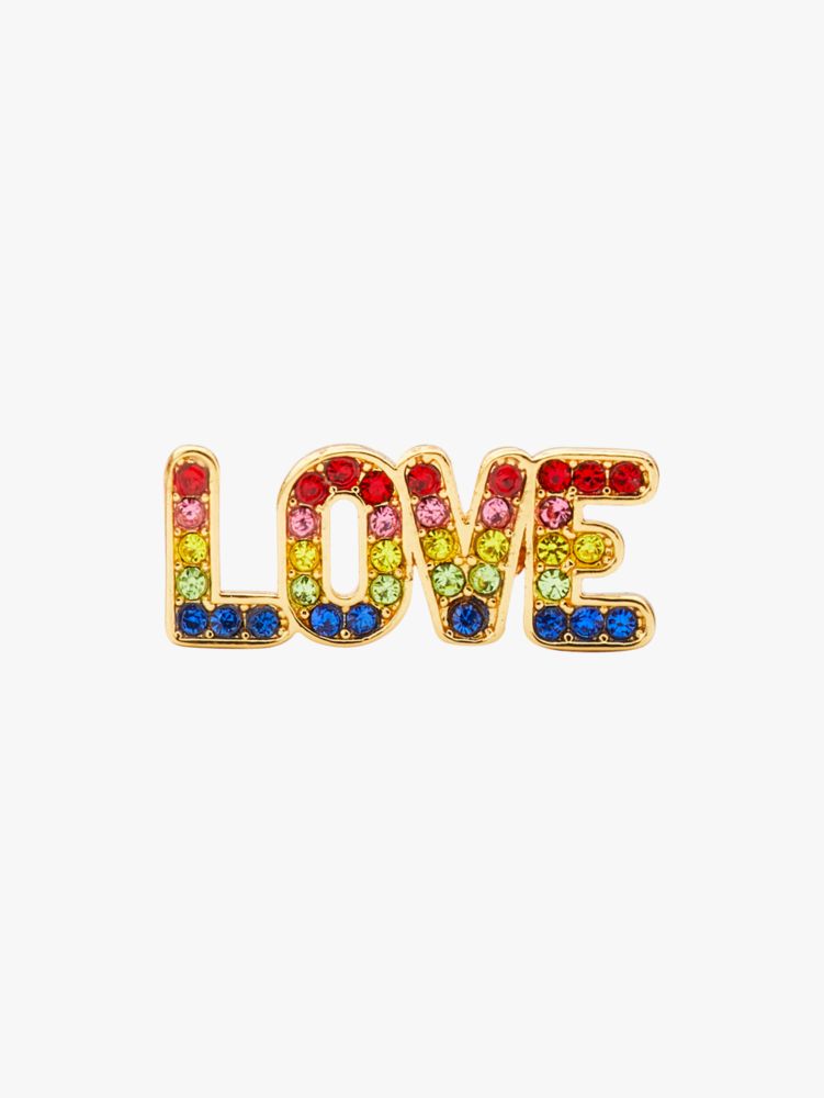 Kate Spade,Rainbow Love Asymmetrical Studs,