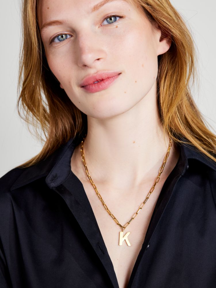 Kate Spade,initial "R" pendant,necklaces,