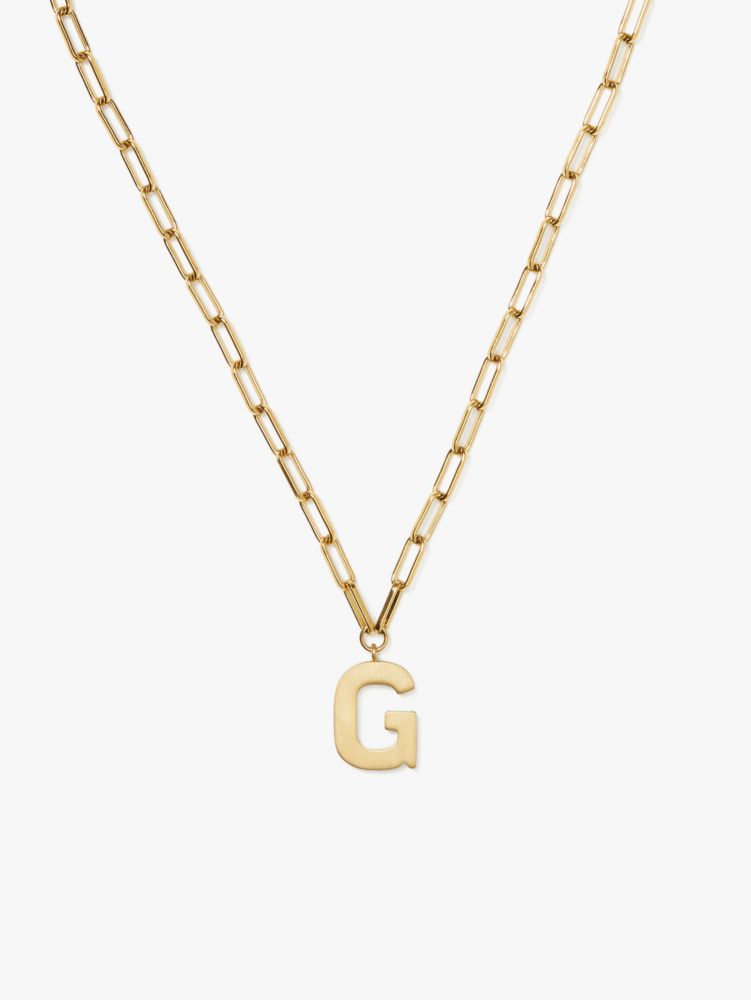 Kate Spade,initial "G" pendant,necklaces,Gold