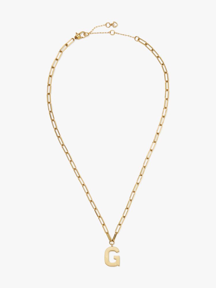 Kate Spade,initial "G" pendant,necklaces,Gold
