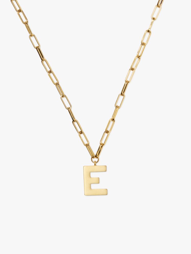 Kate Spade,initial "E" pendant,necklaces,Gold