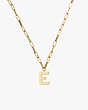 Kate Spade,initial "E" pendant,necklaces,Gold