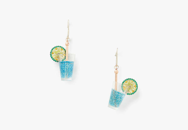 Kate Spade,Good Spirits French Wire Drop Earrings,Blue Multicolor