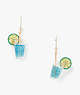 Kate Spade,Good Spirits French Wire Drop Earrings,Blue Multicolor