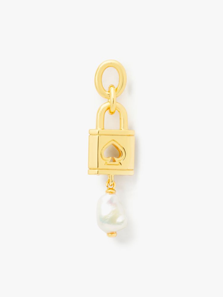 Kate Spade,Lock And Spade Pearl Drop Earrings,earrings,