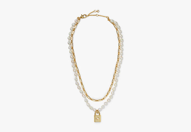 Lock And Spade Pearl Statement-halskette, , Product