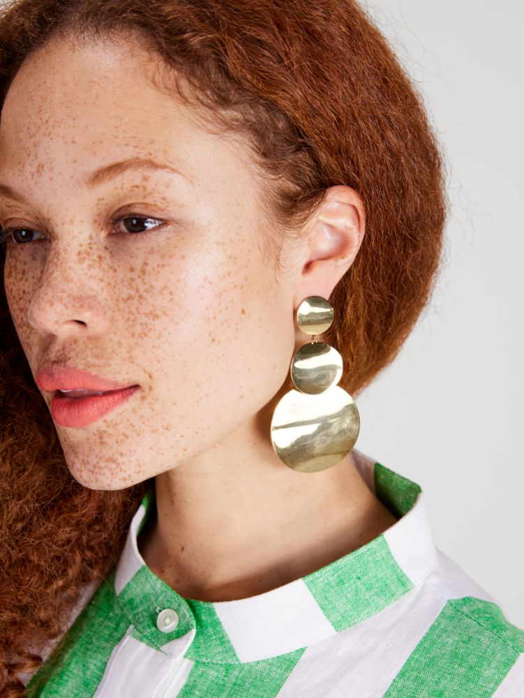 Liana Stacked Disc Earrings | Kate Spade UK