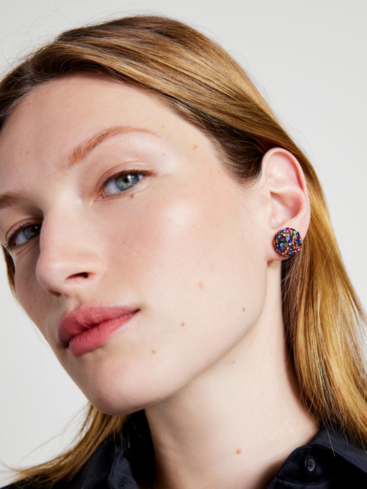 Kate Spade,Rainbow Pavé Dome Studs,earrings,Multi