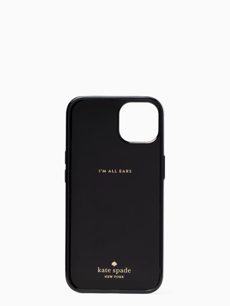 Kate Spade,ring and dot resin iphone 13 case,Black Multi