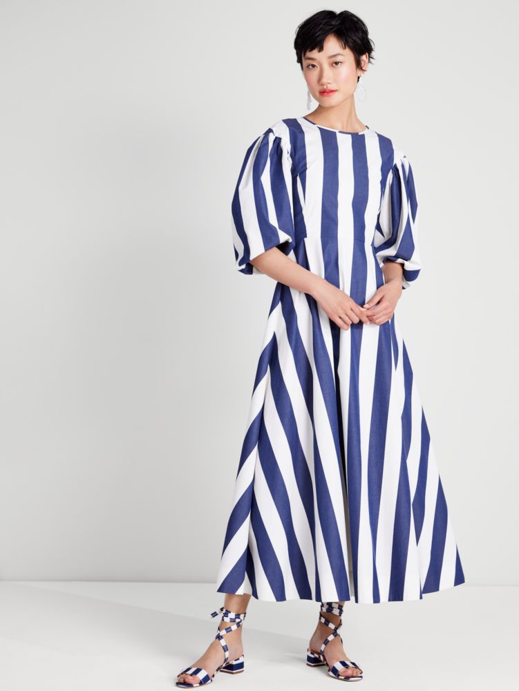 Awning Stripe Tie Waist Dress