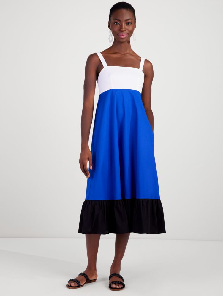 Kate spade scallop shop block midi dress