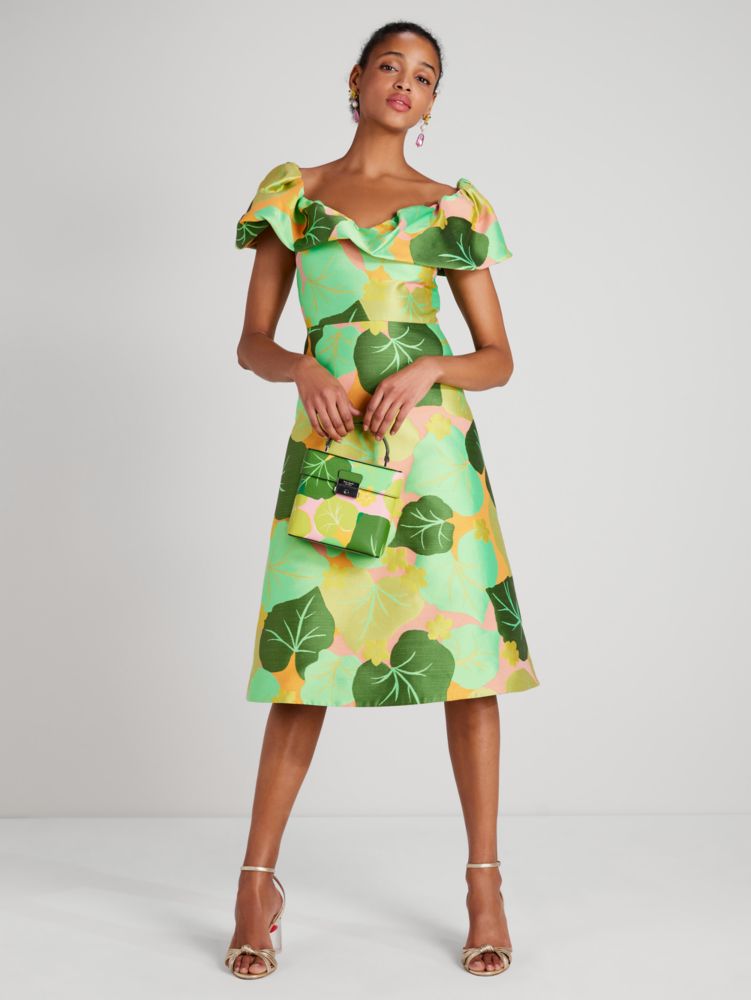 Kate Spade,Cucumber Floral Flounce Dress,