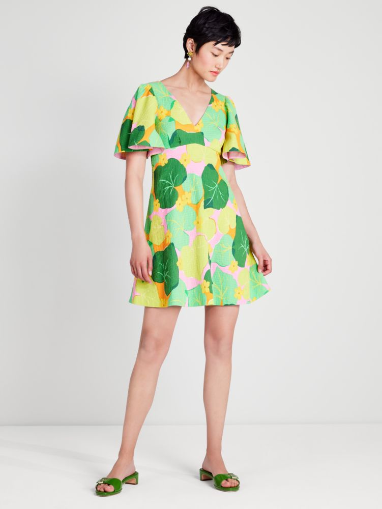 Kate Spade,Cucumber Floral Swing Dress,Multi