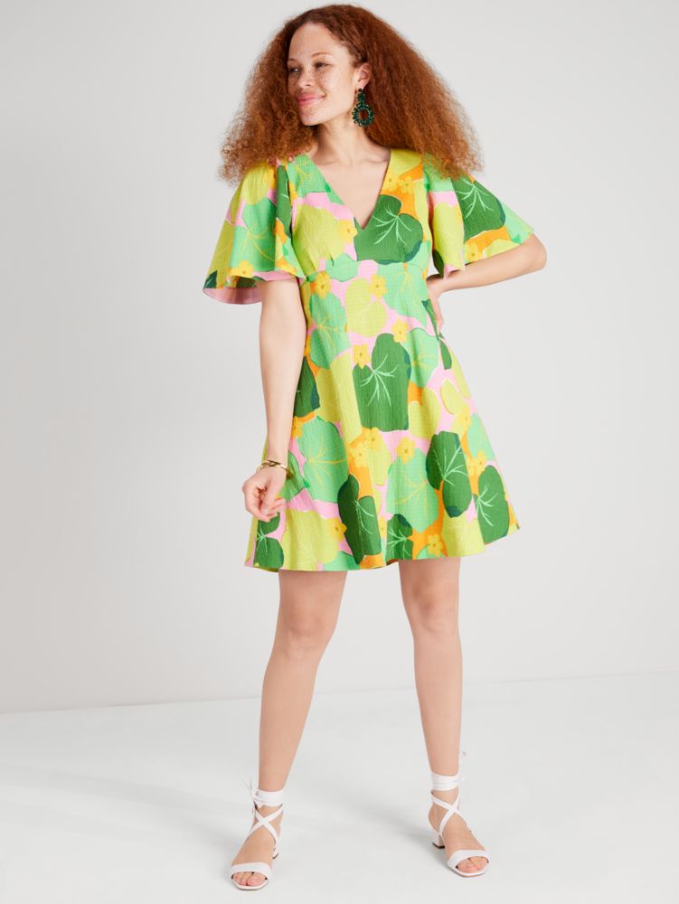 Kate Spade,Cucumber Floral Swing Dress,